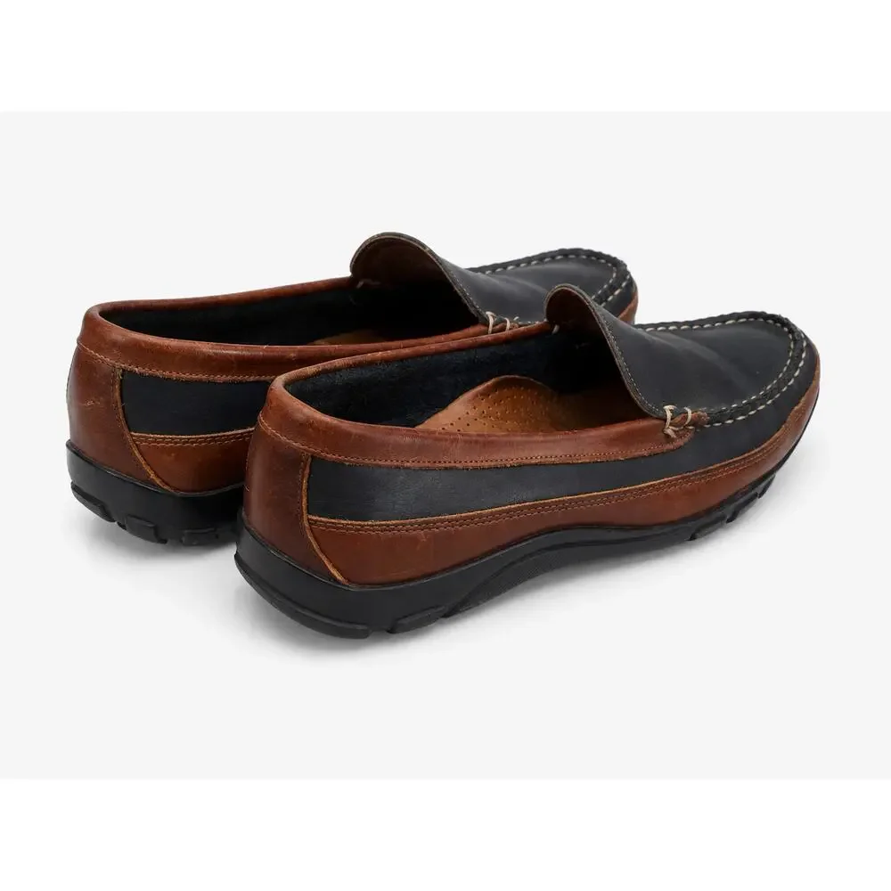 Allen Edmonds Boulder Black Brown Leather Driving Loafers SIZE 12 B